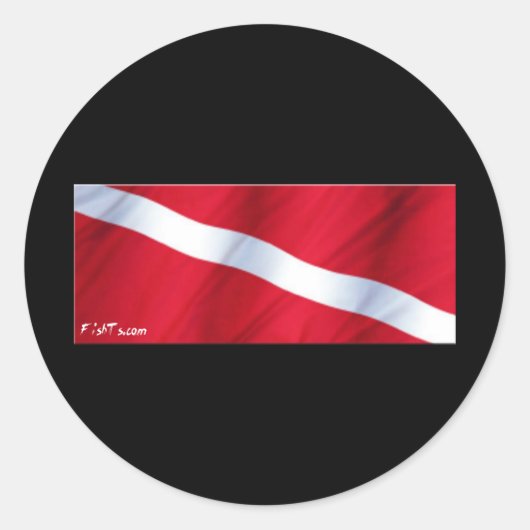 Sticker Rond La collection Dive Flag (Devant)