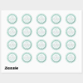 Sticker Rond La collection Mariage moderne Paisley - Vert (Feuille)