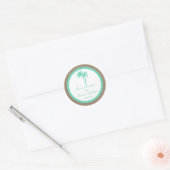 Sticker Rond La collection Tropical Palm Tree Beach Wedding (Enveloppe)