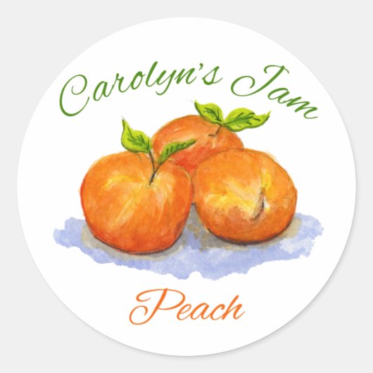 Sticker Rond La confiture de pêche de Carolyn (Devant)