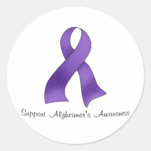 Sticker Rond La conscience d'Alzheimer de soutien