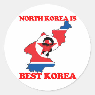 Sticker Rond La Corée du Nord est la meilleure Corée