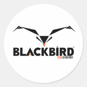 Sticker Rond La crainte de merle est pour l'autocollant de