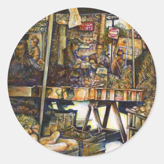 Sticker Rond La créativité éclatante toute lumière (Devant)