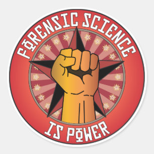Sticker Rond La criminalistique est le pouvoir
