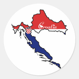 Sticker Rond La Croatie fraîche