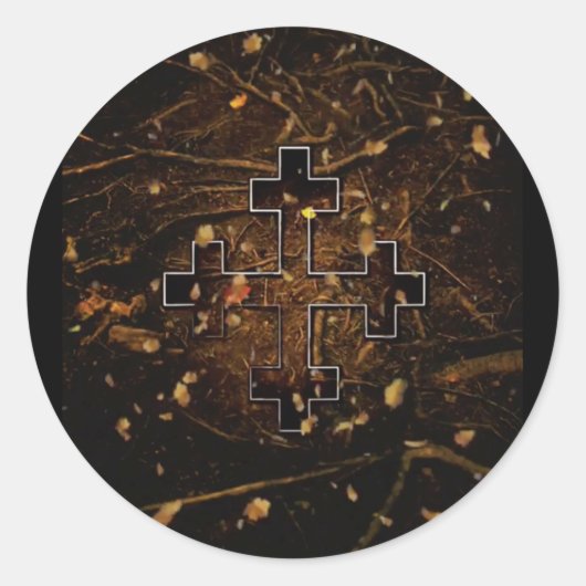 Sticker Rond La Croix maya de la Grande Mère (Terre) (Devant)