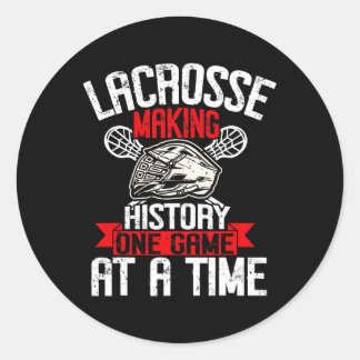 Sticker Rond La Crosse Qui Fait De L'Histoire Un Jeu À La Fois