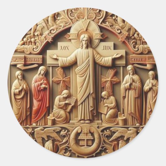 Sticker Rond La Crucifixion (Devant)