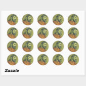 Sticker Rond La Curiosité du Chevalier Vert (Feuille)