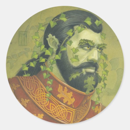 Sticker Rond La Curiosité du Chevalier Vert (Devant)