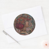 Sticker Rond La Dame des roses (Enveloppe)