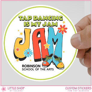 Sticker Rond La danse à claquettes rétro est mon truc Personnal