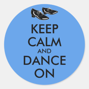 Sticker Rond La danse chausse personnalisable gardent le calme