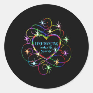 Sticker Rond La Danse En Ligne Favorise La Vie