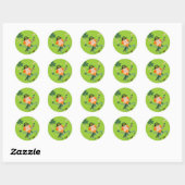 Sticker Rond La danse Leprechaun (Feuille)