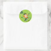 Sticker Rond La danse Leprechaun (Sac)
