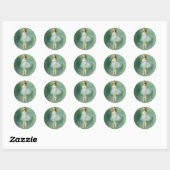 Sticker Rond La danseuse d'Auguste Renoir (Feuille)