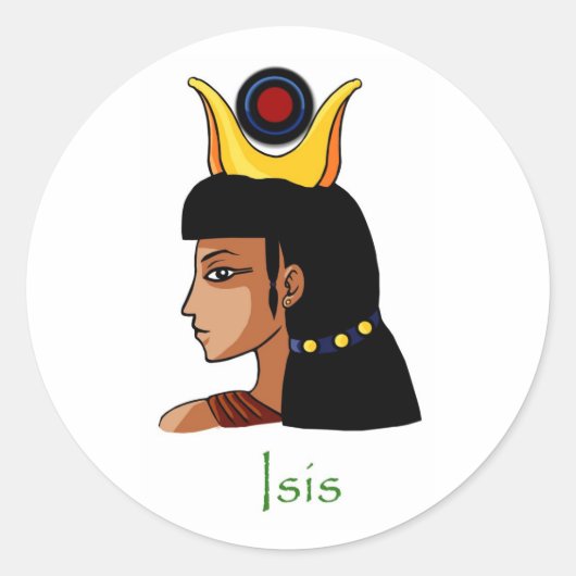 Sticker Rond La déesse égyptienne Isis (Devant)