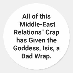Sticker Rond La Déesse, Isis Était Ici Premier Hankamer Artjunk