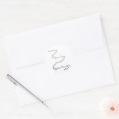 Sticker Rond "La Dernière licorne" (Enveloppe)