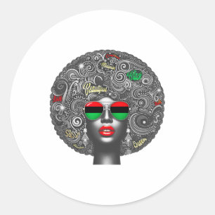 Sticker Rond La dix-neuvième histoire des femmes afro-américain