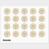 Sticker Rond La Dolce Vita Citrons Fête de Mariage Italienne (Feuille)