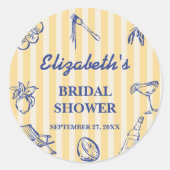 Sticker Rond La Dolce Vita Citrons Fête de Mariage Italienne (Devant)