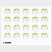 Sticker Rond La Dolce Vita Italien Citron Mariage (Feuille)