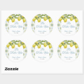 Sticker Rond La Dolce Vita Italien Citron Mariage (Feuille)