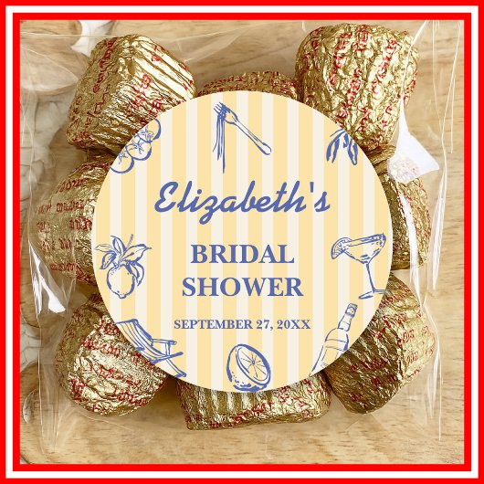 Sticker Rond La Dolce Vita Lemons Fête des mariées italienne