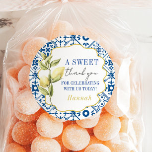 Sticker Rond La Dolce Vita Merci Citron italien