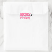 Sticker Rond La domination des filles de hockey (Sac)