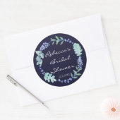 Sticker Rond la douche nuptiale favorise le bleu marine (Enveloppe)