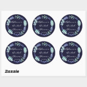 Sticker Rond la douche nuptiale favorise le bleu marine (Feuille)