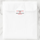 Sticker Rond La douleur ne fait pas mal (Sac)