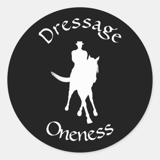 Sticker Rond La Dressage Est Une Seule (Devant)