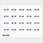 Sticker Rond La face d'une corella occidental (Feuille)