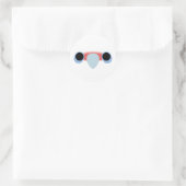 Sticker Rond La face d'une corella occidental (Sac)