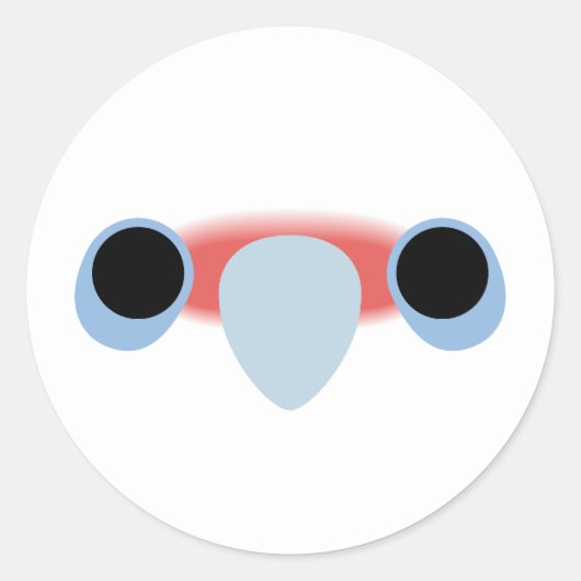 Sticker Rond La face d'une corella occidental (Devant)
