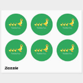 Sticker Rond La famille du canard (Feuille)