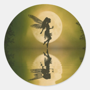 Sticker Rond La fée se reflètent