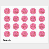 Sticker Rond La Fête de la Parfaite Mariée (Feuille)