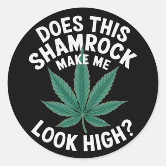 Sticker Rond La fête drôle de Saint-Patrick pour les gars Super (Devant)