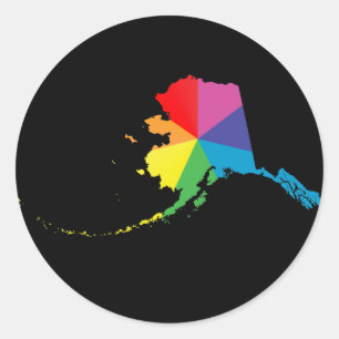 Sticker Rond la fierté de l'alaska.