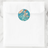 Sticker Rond La Fille dans le Verre (Sac)