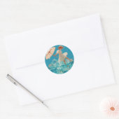 Sticker Rond La Fille dans le Verre (Enveloppe)