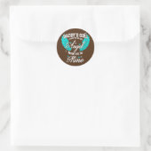 Sticker Rond La fille de papa J'étais son ange maintenant il es (Sac)