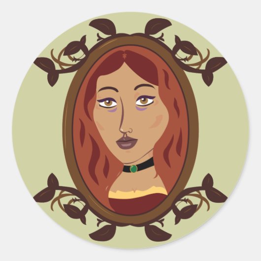 Sticker Rond La fille du Bowyer (Devant)
