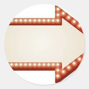 Sticker Rond La flèche allume le signe